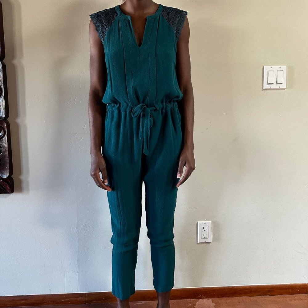 Greylin Lace Jumpsuit - Teal